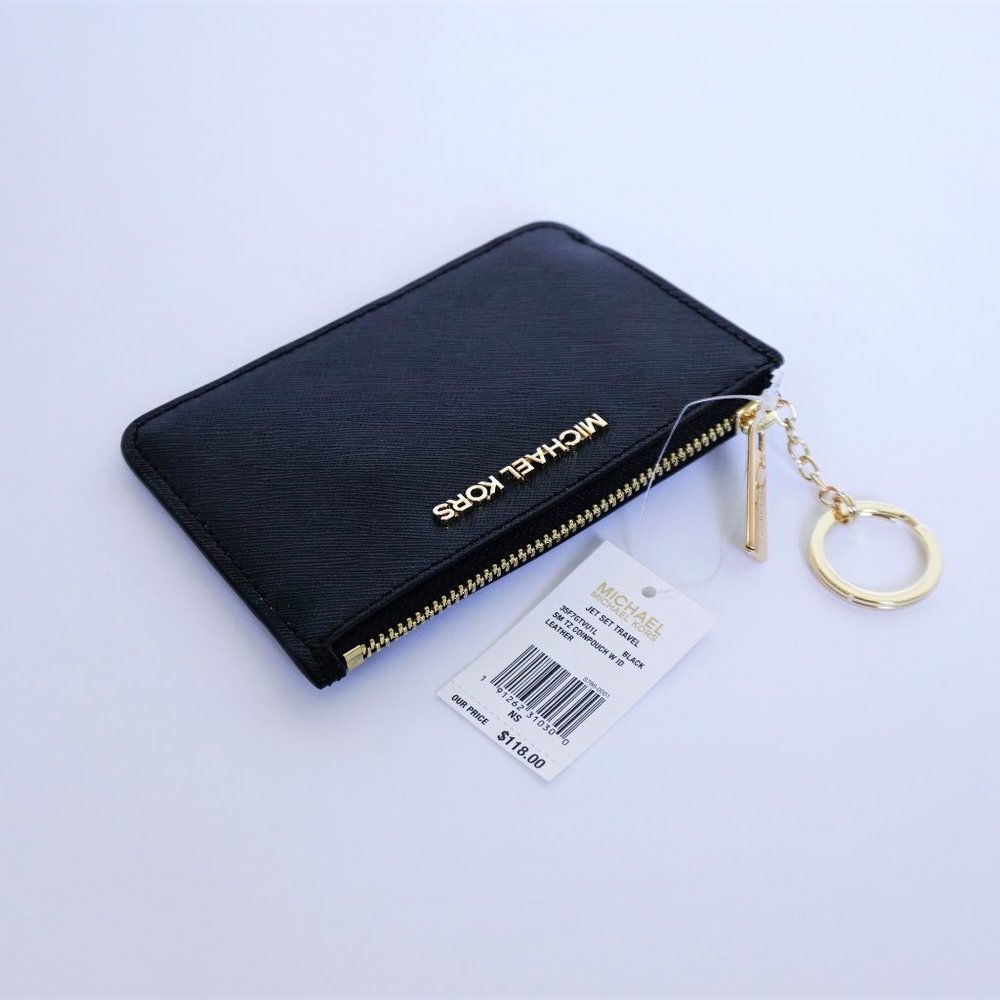 Michael Kors Jet Set S ID Key Holder Wallet Black